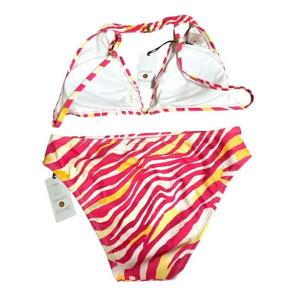 Shade & Shore Multi Colored Animal Print Bikini Set S M - Picture 3 of 7